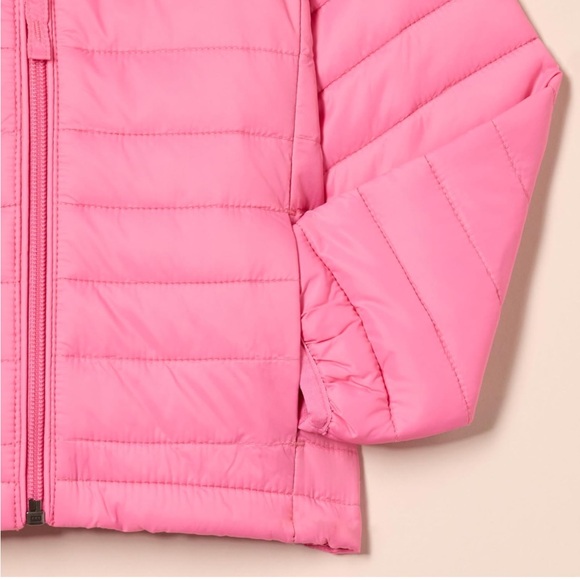 Amazon Essentials Girls Lightweight Water-Resistant Mock Puffer Jacket Small - Picture 3 of 7